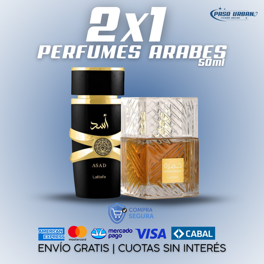 2x1 Perfumes Arabes ASAD+KHAMRAH 50ML