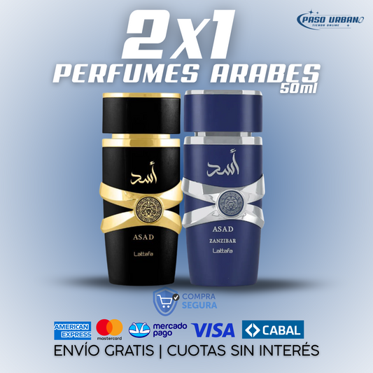 2x1 Perfumes Árabes ASAD + ASAD SANZIBAR 50ml